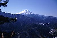 高畑山頂から富士山