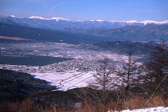 石割山頂上から