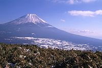 竜ヶ岳頂上から富士山