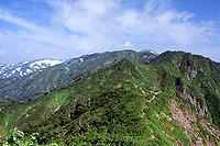 三国岳から飯豊連峰主稜線