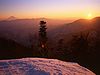 奥多摩・雲取山から夕日